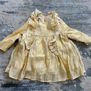 Worn once shiny metallic dress